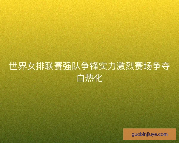 世界女排联赛强队争锋实力激烈赛场争夺白热化